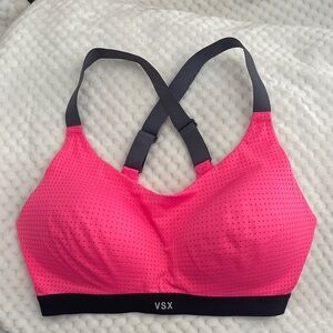 VSX Hot Pink Sports Bra with Black Straps
